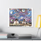 Psychedelic Japan Abstract Art 'Designed by 'AI Canvas Art Print