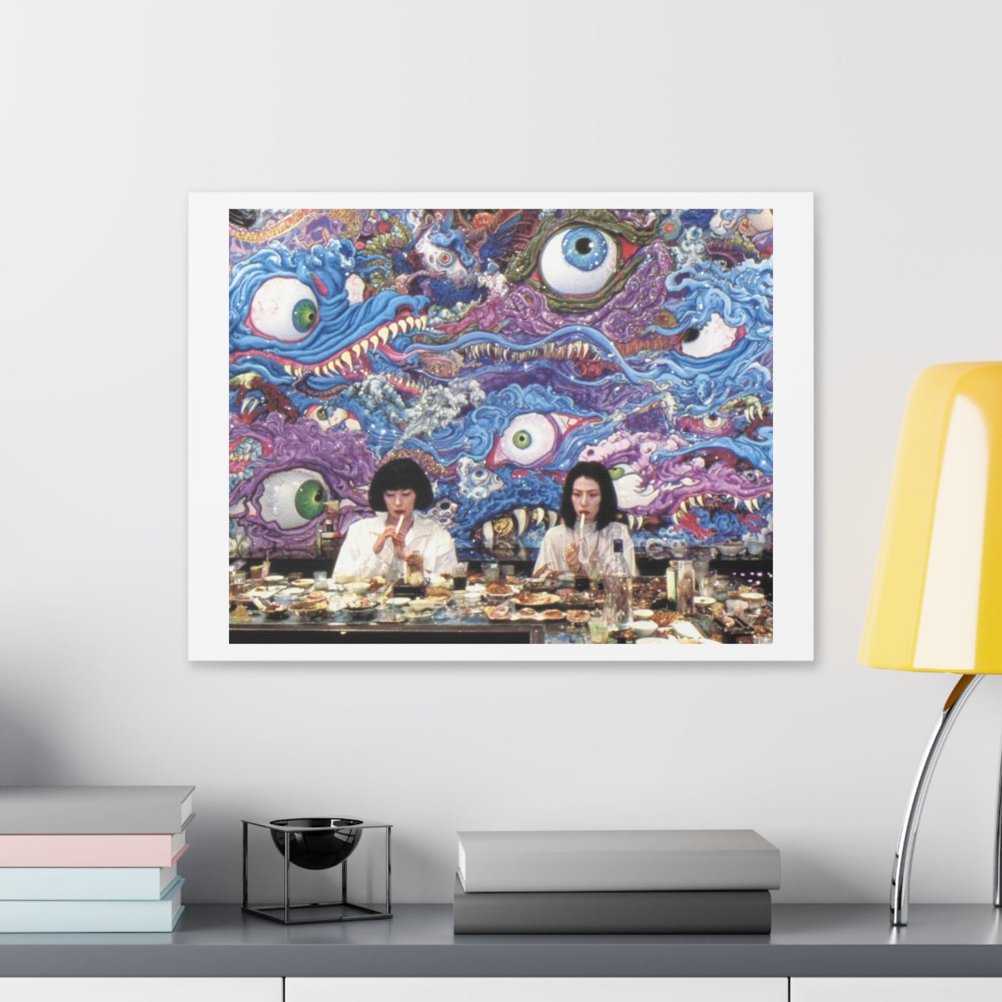 Psychedelic Japan Abstract Art 'Designed by 'AI Canvas Art Print