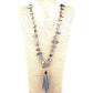 Teresa Tassels and Jasper Stone Long Necklace