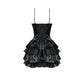 Dark in Love Harriet Punk Shiny Faux Leather Layered Dress