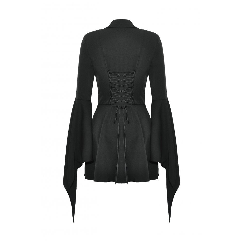 Dark in Love Darya Witchy Bell-Sleeve Shirt Dress