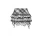 Dark in Love Quinn Punk Black and White Checkered Asymmetrical Messy Net Skirt