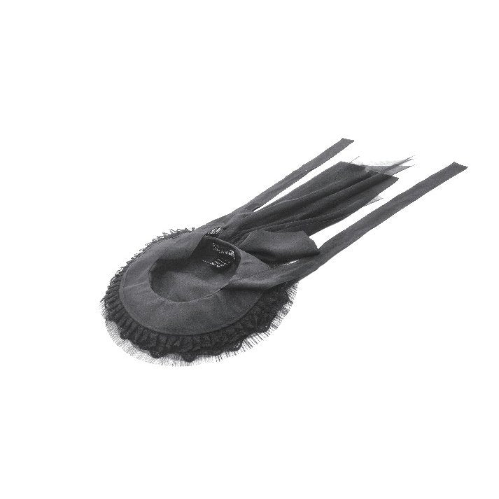 Dark in Love Evangeline Lace-Trimmed Goth Sun Hat