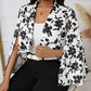 Women's Elegant Cropped Party Jacket with Slit Sleeves
