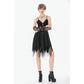 Dark In Love Punk Mesh Hollow Chain-Decor Gloves