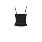 Dark in Love Black Lace Court Lace-Up Camisole