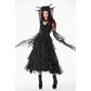Dark In Love Gothic Lace Bell-Sleeve Cape