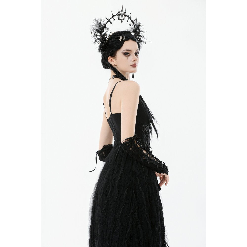 Dark in Love Erzebeth Lace-Up Gothic Arm Warmers