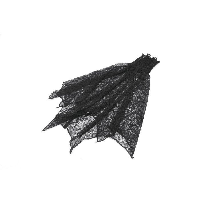 Dark in Love Seraphine Black Lace Ruffle Arm Warmer Sleeves