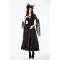 Dark in Love Gothic Victorian Lace Panel Skirt in Crimson