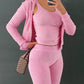 Sportswear Three-Piece. Zipper Hoodie Top, Vest and Pants Casual Suit