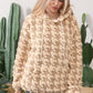 Vireous Women's Houndstooth Loose-Fit Fashion Hoodie, Plus Sizes