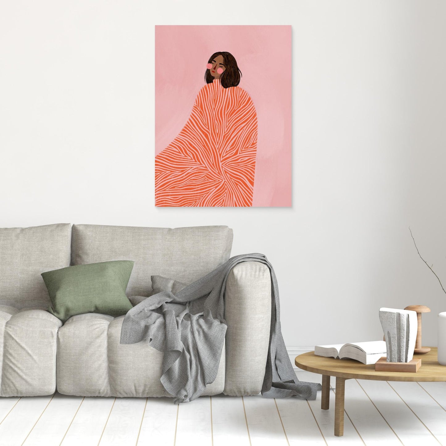 The Woman With the Swirls by Bea Müller, Canvas Art Print