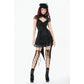 Dark in Love Thornspell Gothic Layered Lace Overskirt in Black