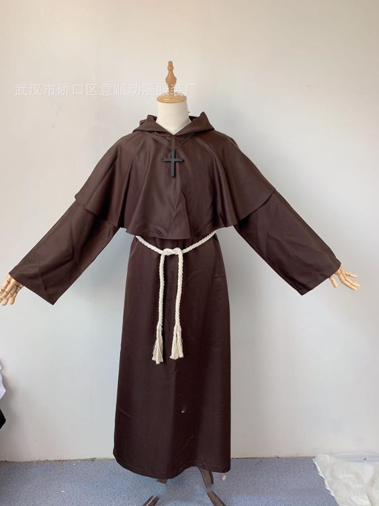 Medieval Monk Robe, Wizard Retro Outfit