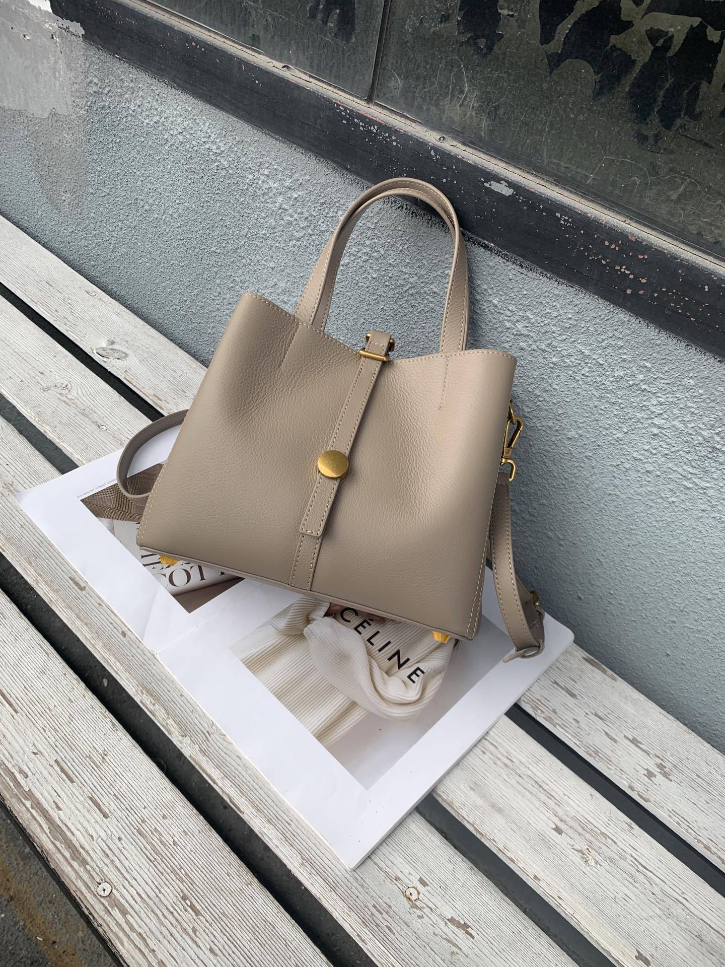 Vireous First Layer Cowhide Tote Genuine Leather Women's Bag