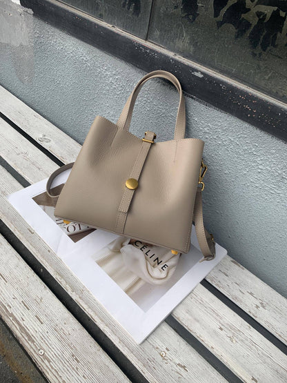 Vireous First Layer Cowhide Tote Genuine Leather Women's Bag