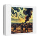War in the Style of Edvard Munch 'Designed by AI' Art Print on Canvas