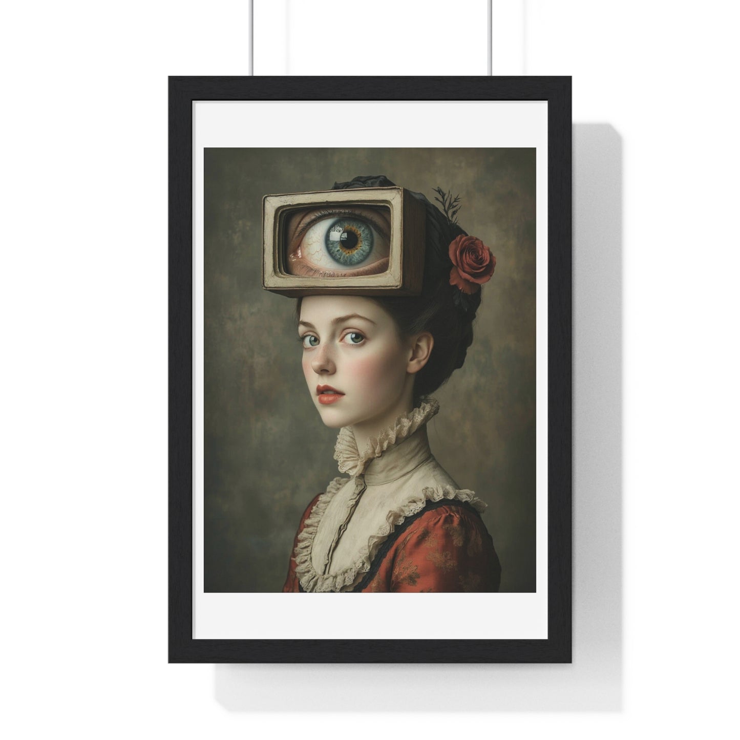 Mind's Eye, Abstract Portrait of a Regency Woman, Framed Art Print