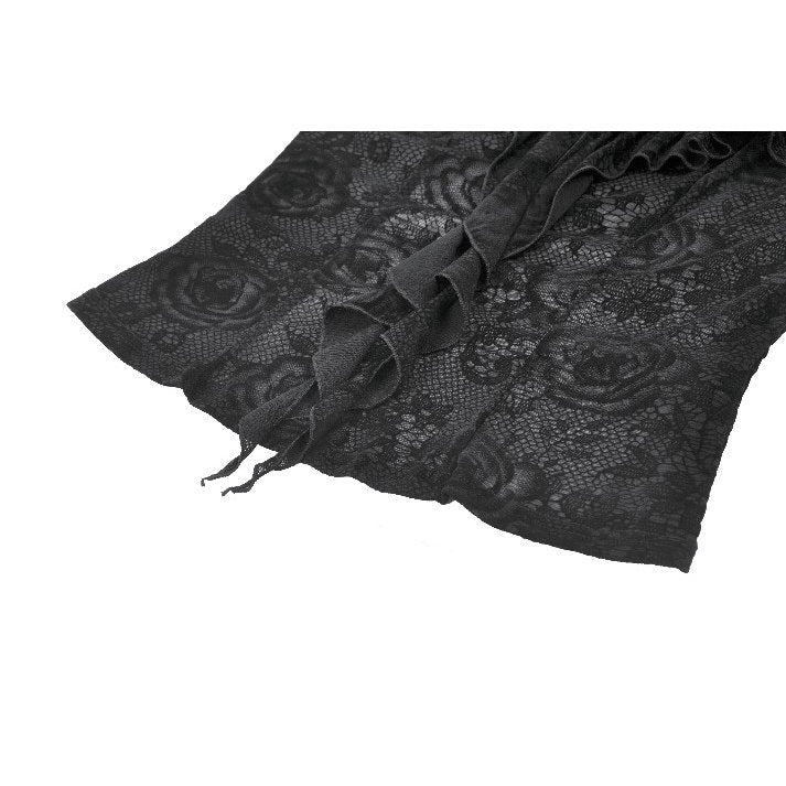 Dark in Love Seraphina Gothic Blouse, Layered Lace Cuffs