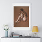 Seated Nude Female Figure by Edwin Austin Abbey from the Original, Framed Art Print