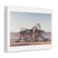 Architecture of Two Persons Turning their Backs to One Another at Burning Man, Art Print on Satin Canvas