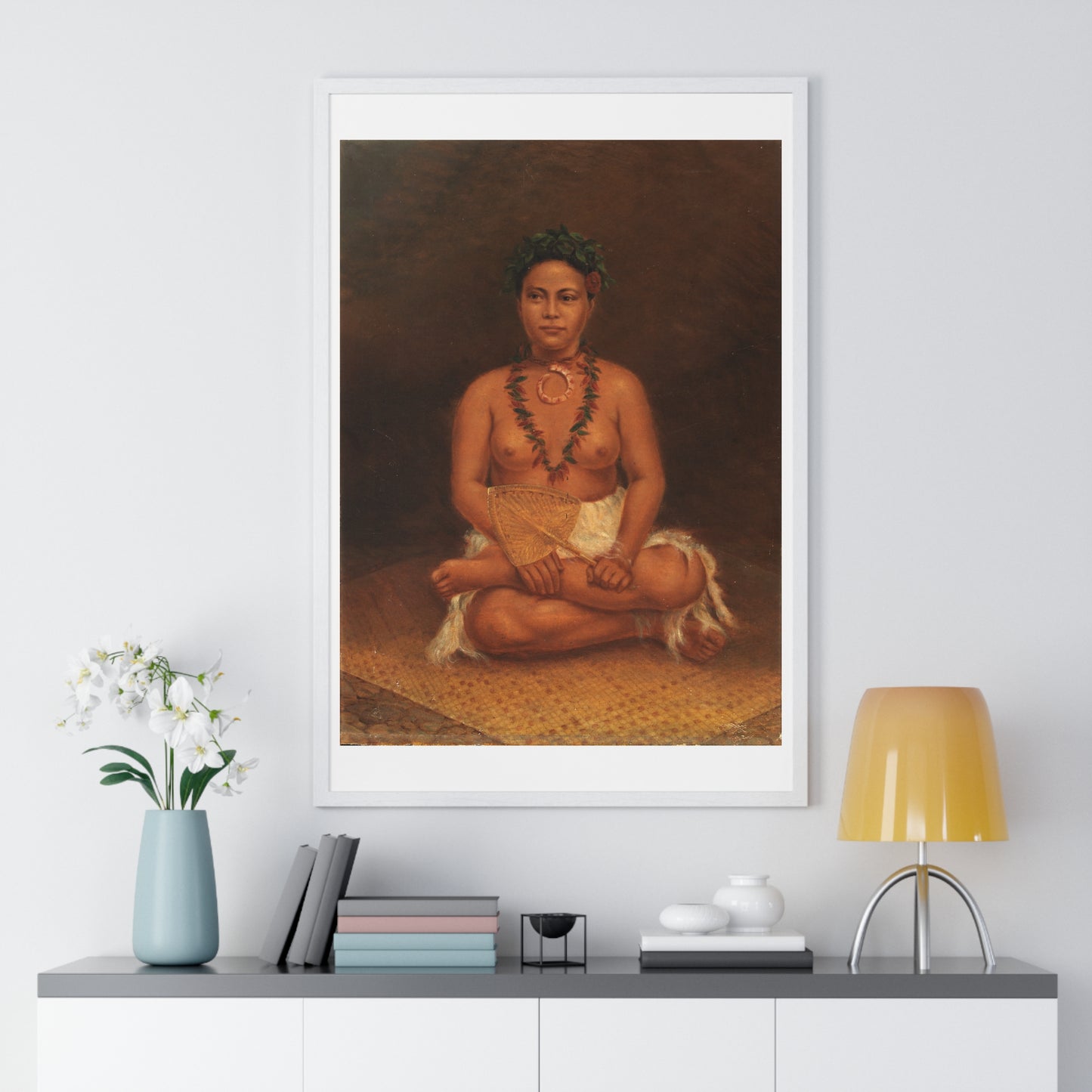 Samoan Woman (1885-1899) by Antonion Zeno Shindler, from the Original, Framed Print