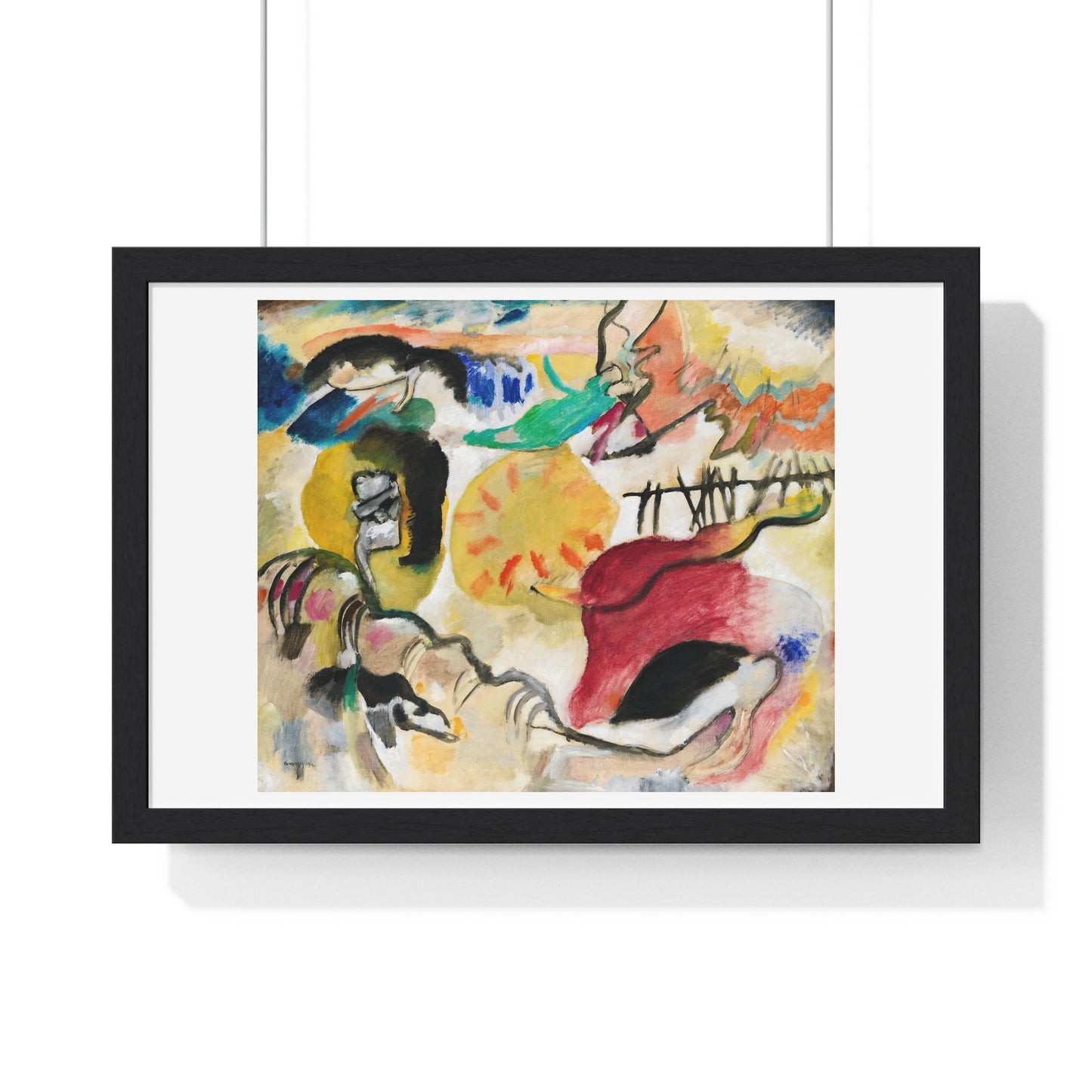 Improvisation 27 (Garden of Love II) by Wassily Kandinsky (1912) , from the Original, Framed Print