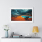 Dystopian Pool Scene Photorealistic Art Style 'Designed by AI' Framed Print