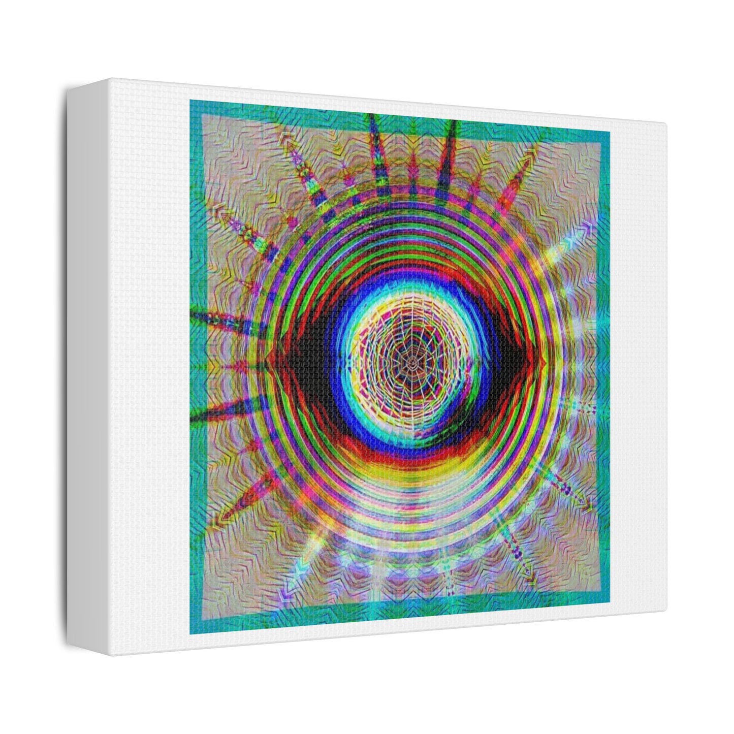Find Your Frequency, Psychedelic Art 'Designed by AI', Print on Canvas