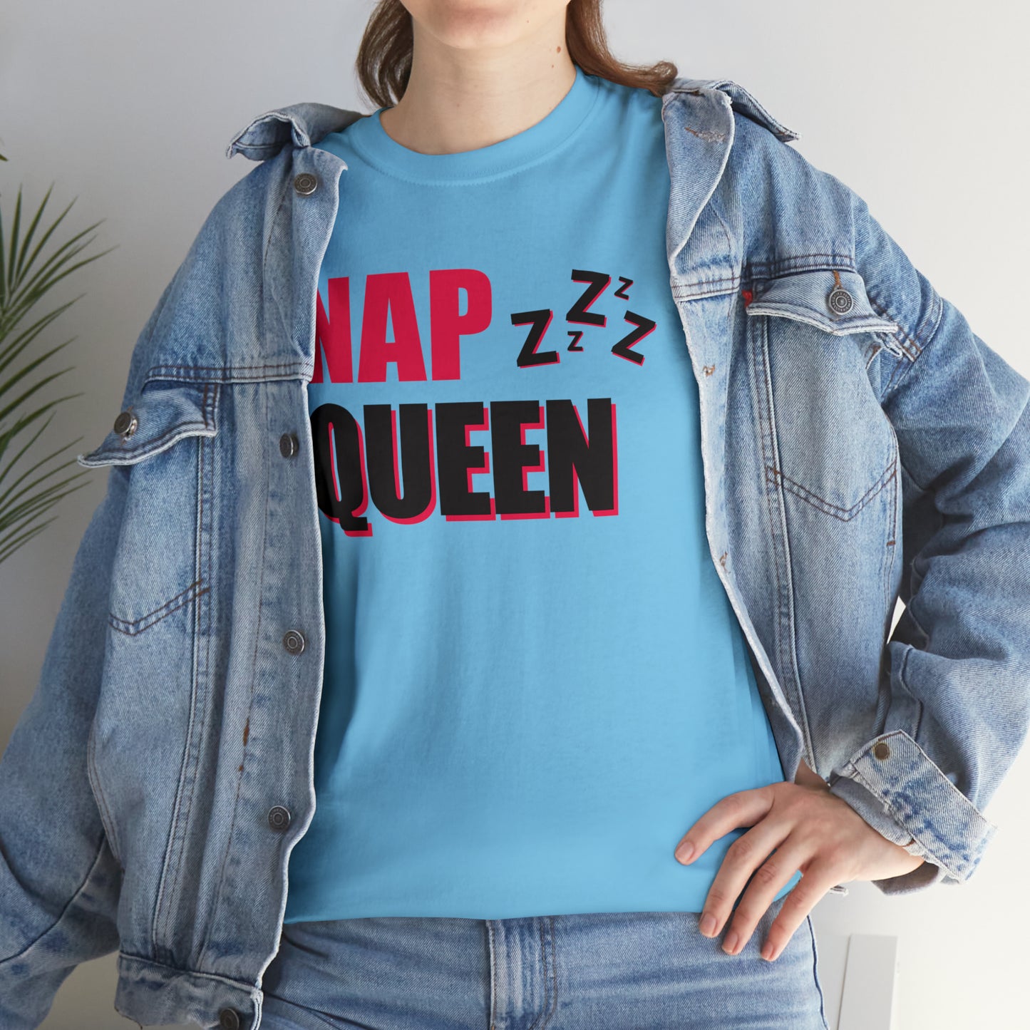 Nap Queen ヘビーコットン Tシャツ ユニセックス ワールドワイドサイズ 昼寝、睡眠、怠惰、休息