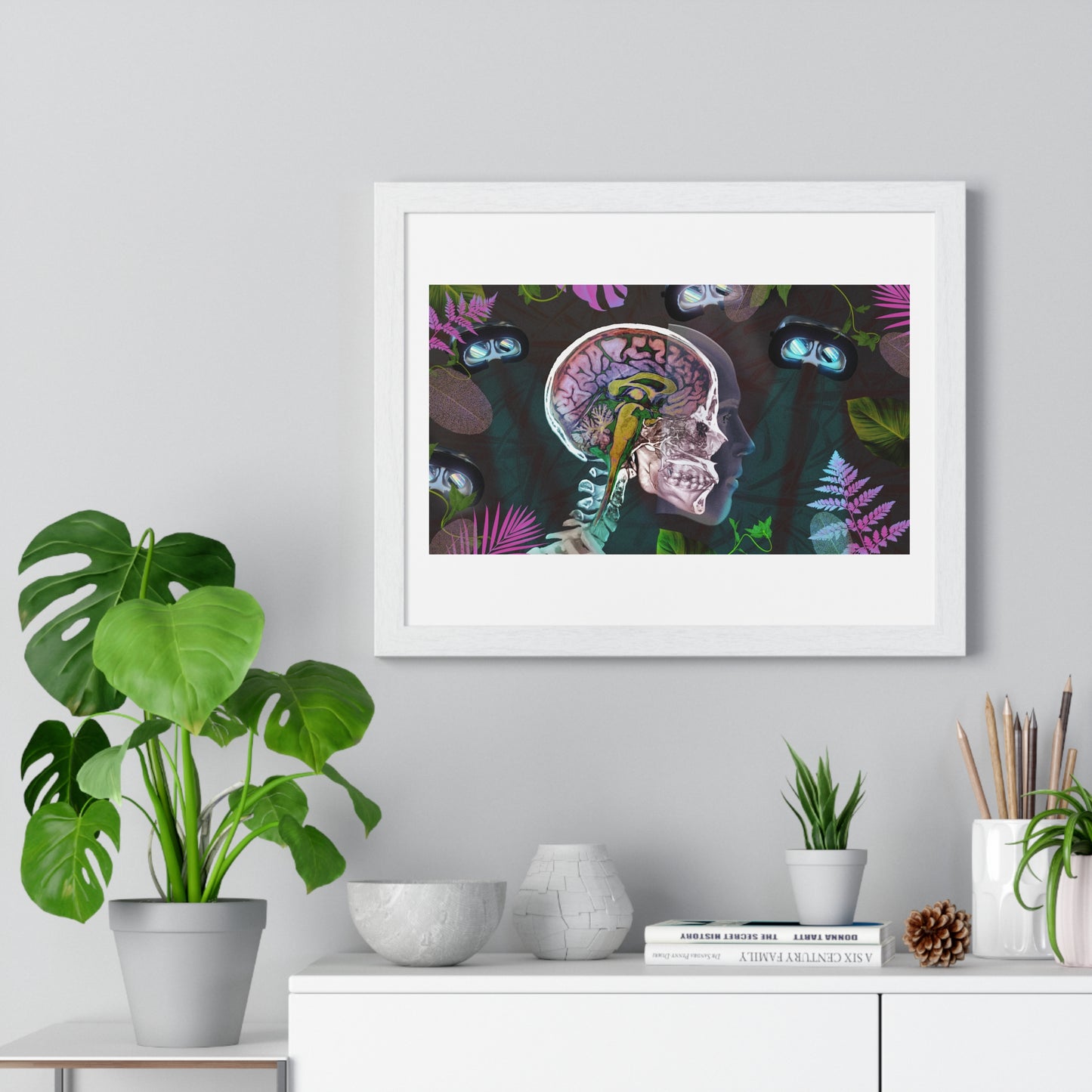 Psychedelics and Virtual Reality Art Framed Print