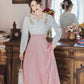 Vireous Retro French Romantic Pastoral-Style Dress