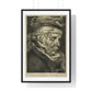 Head of an Old Woman (So-Called Portrait of Visscher's Mother) by Cornelis Visscher, from the Original, Framed Print