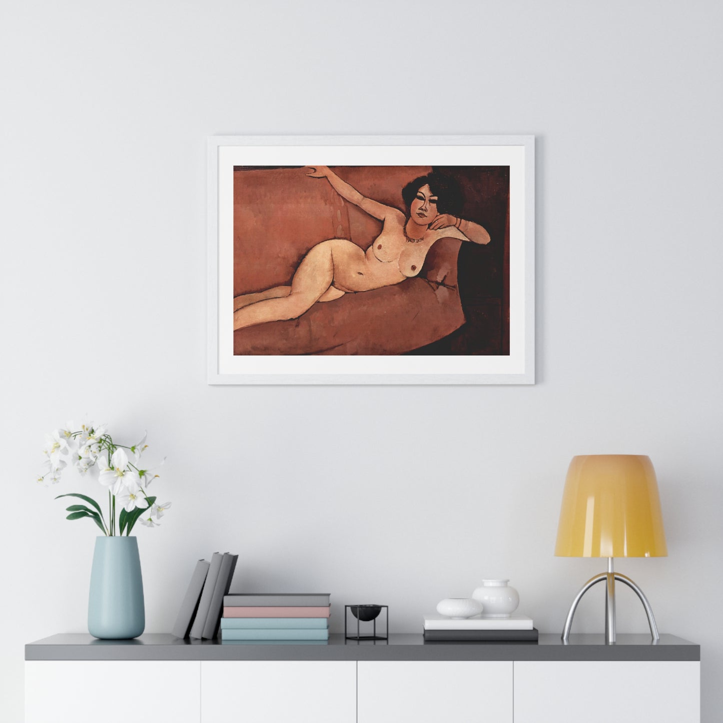Amedeo Modigliani's Act on a Sofa 'Almaiisa' (1916) from the Original, Framed Print