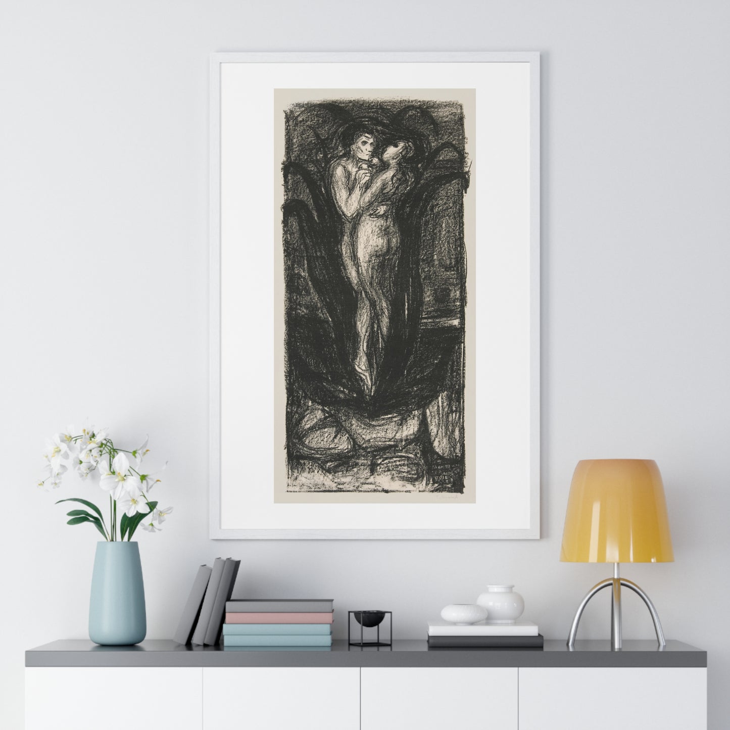 The Flower of Love 'Die Blume der Liebe' (1896) by Edvard Munch, from the Original, Framed Art Print