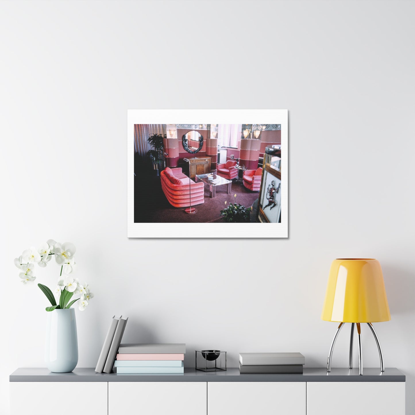 Valentino Suite, Sands Hotel, Atlantic City, New Jersey (1985) photography by John Margolies, Art Print from the Original on Canvas