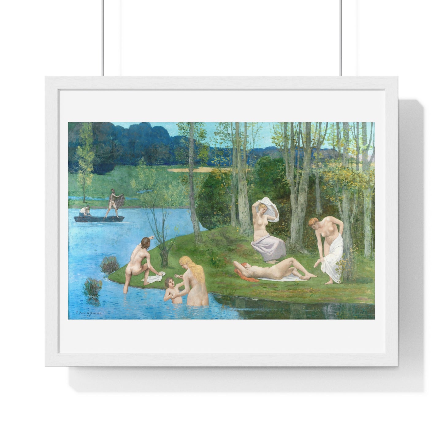 Summer (1891) by Pierre Puvis de Chavannes, from the Original, Framed Art Print