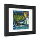 Car Driver In The Style Of Van Gogh Digital Art 'Designed by AI' Wooden Framed Print