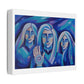 Three Pleidians Portrait, Pastel Art 'Designed by AI', Print on Canvas