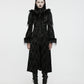 Punk Rave Morrigan Goth Gorgeous Jacquard Hooded Coat in Black