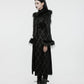 Punk Rave Morrigan Goth Gorgeous Jacquard Hooded Coat in Black