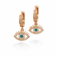 Nyra Evil Eye Jewelled Huggie Hoop Earrings