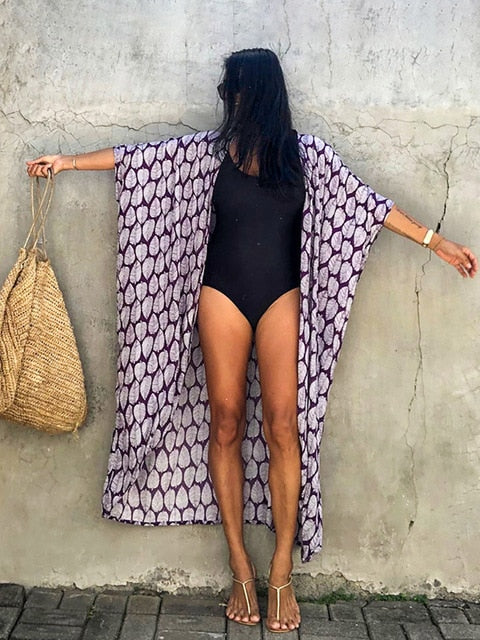 Vireous Bikini Beach Cover-Up Gown