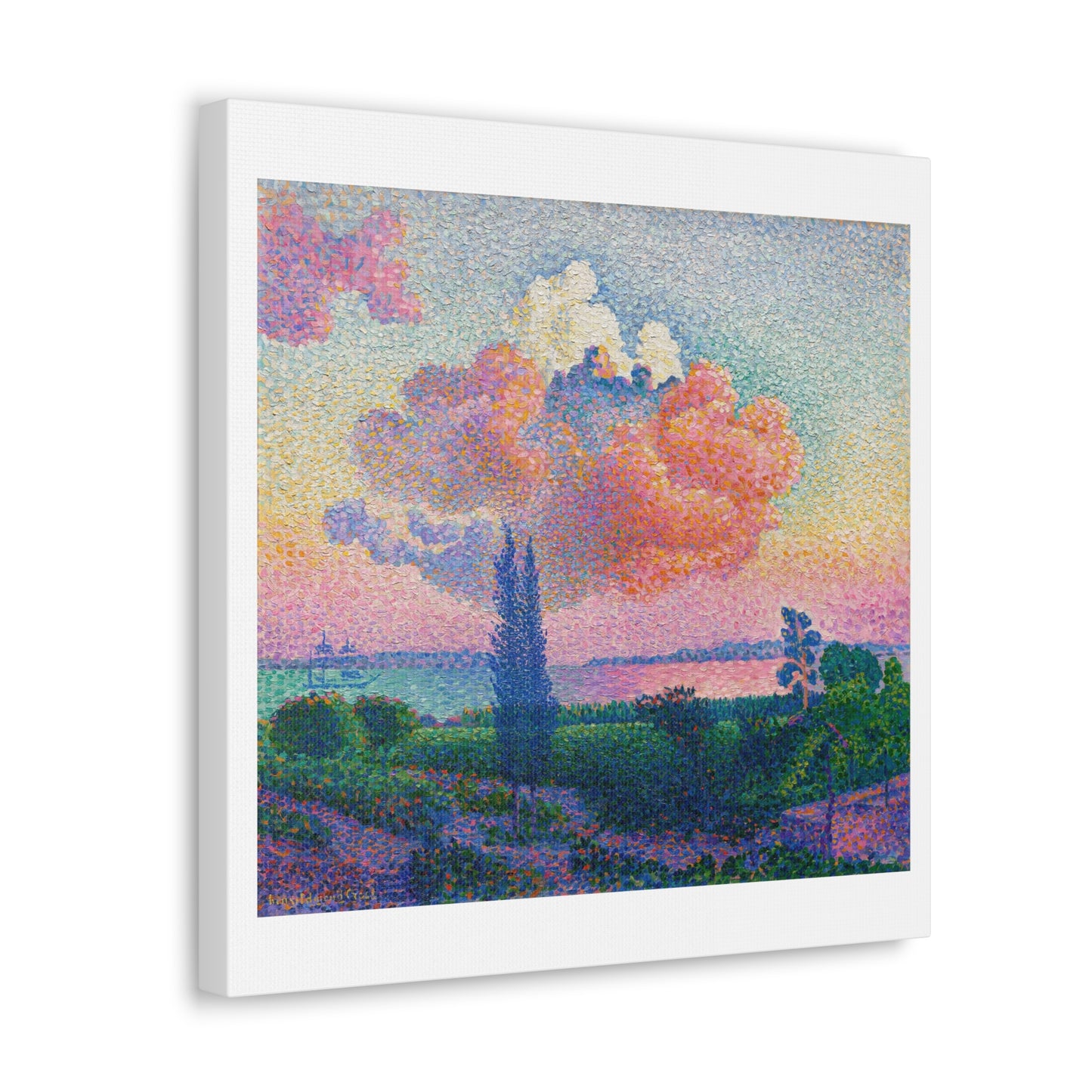 The Pink Cloud (1896) by Henri-Edmond Cross, Art Print from the Original on Canvas