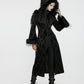 Punk Rave Morrigan Goth Gorgeous Jacquard Hooded Coat in Black