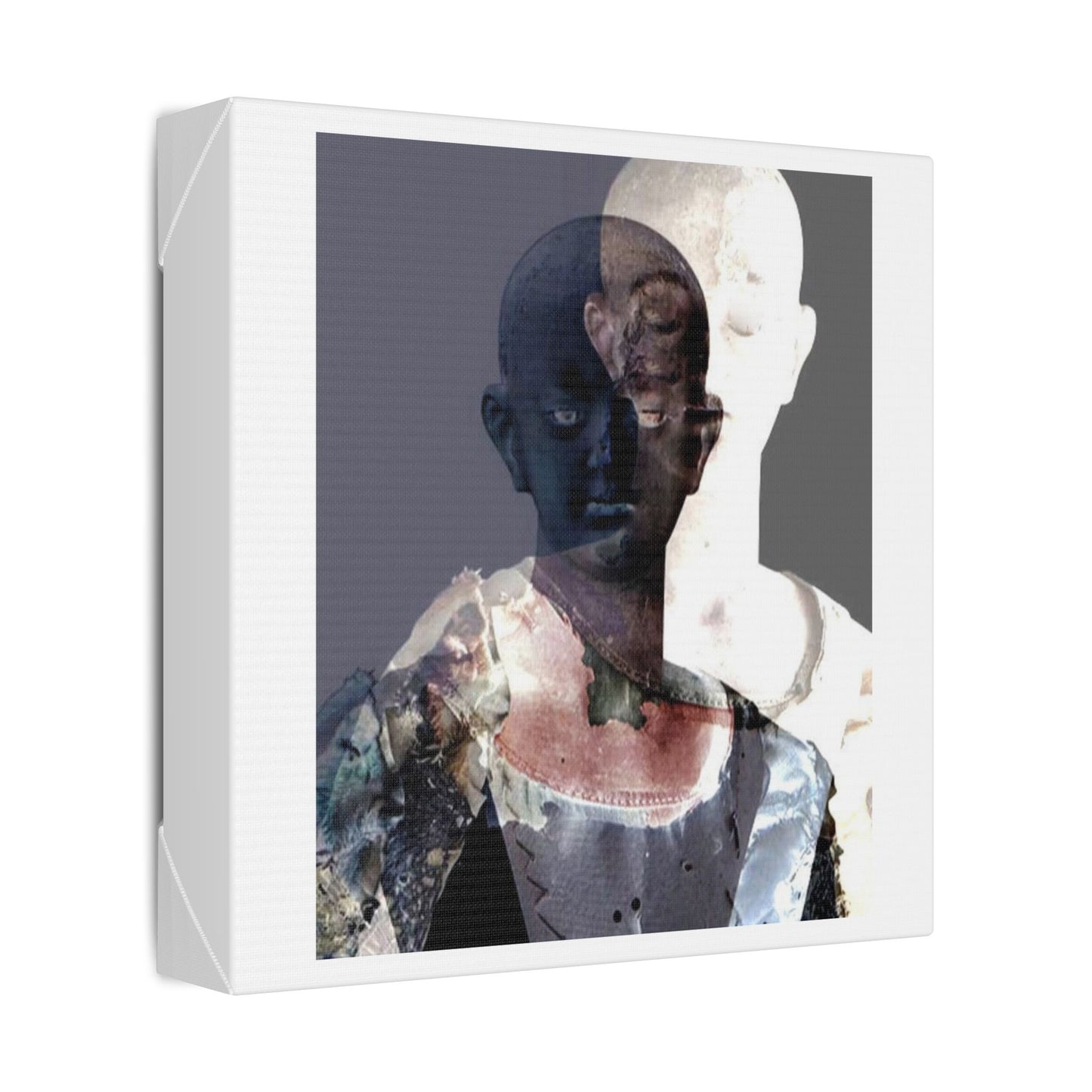 Awake, Collage Photo Manipulation 'Designed by AI' Canvas Art Print