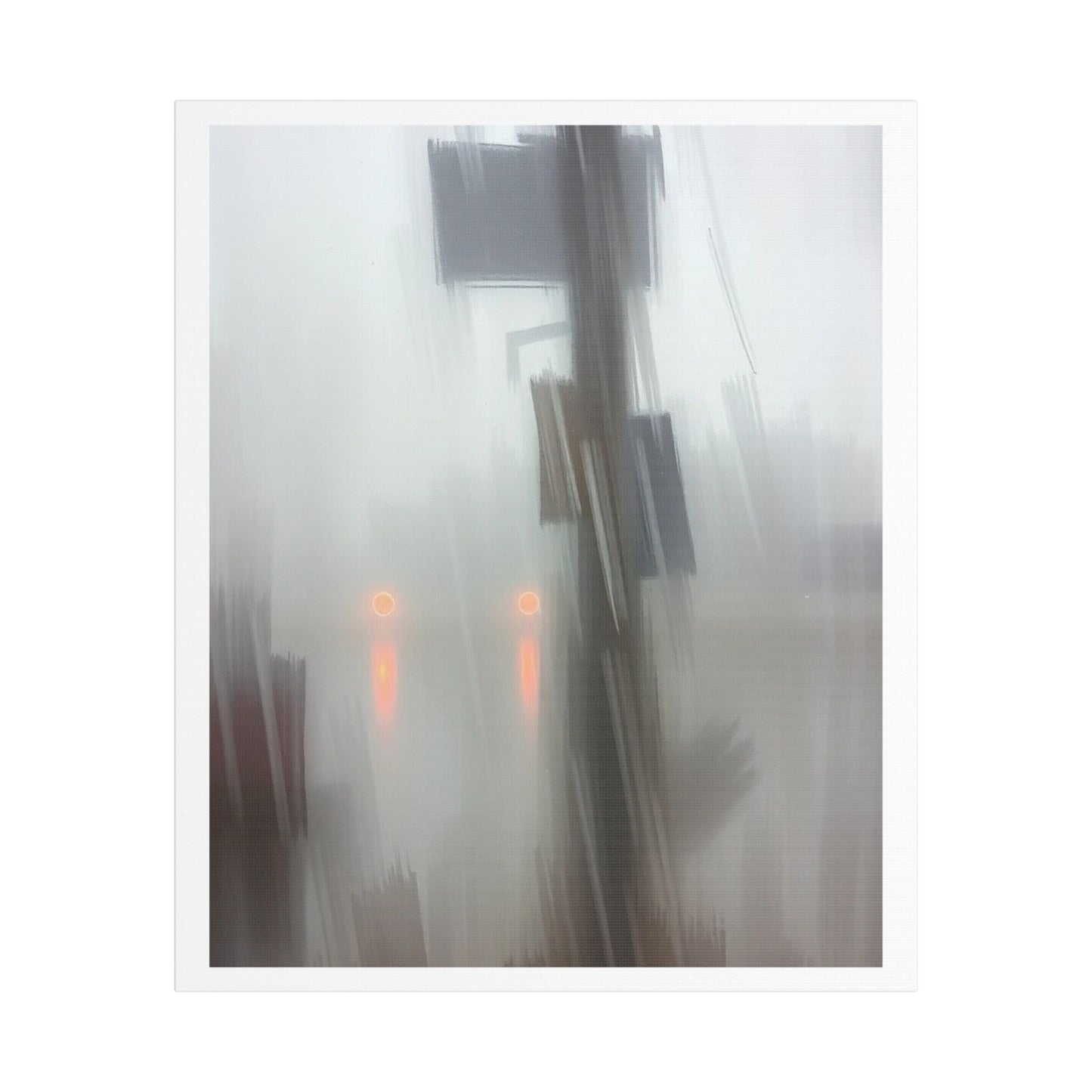 Faded Pastel Abstract Decor Art VI 'Designed by AI' Print on Canvas