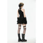 Dark in Love Bondage Mesh-Panel Buckle Halter Top