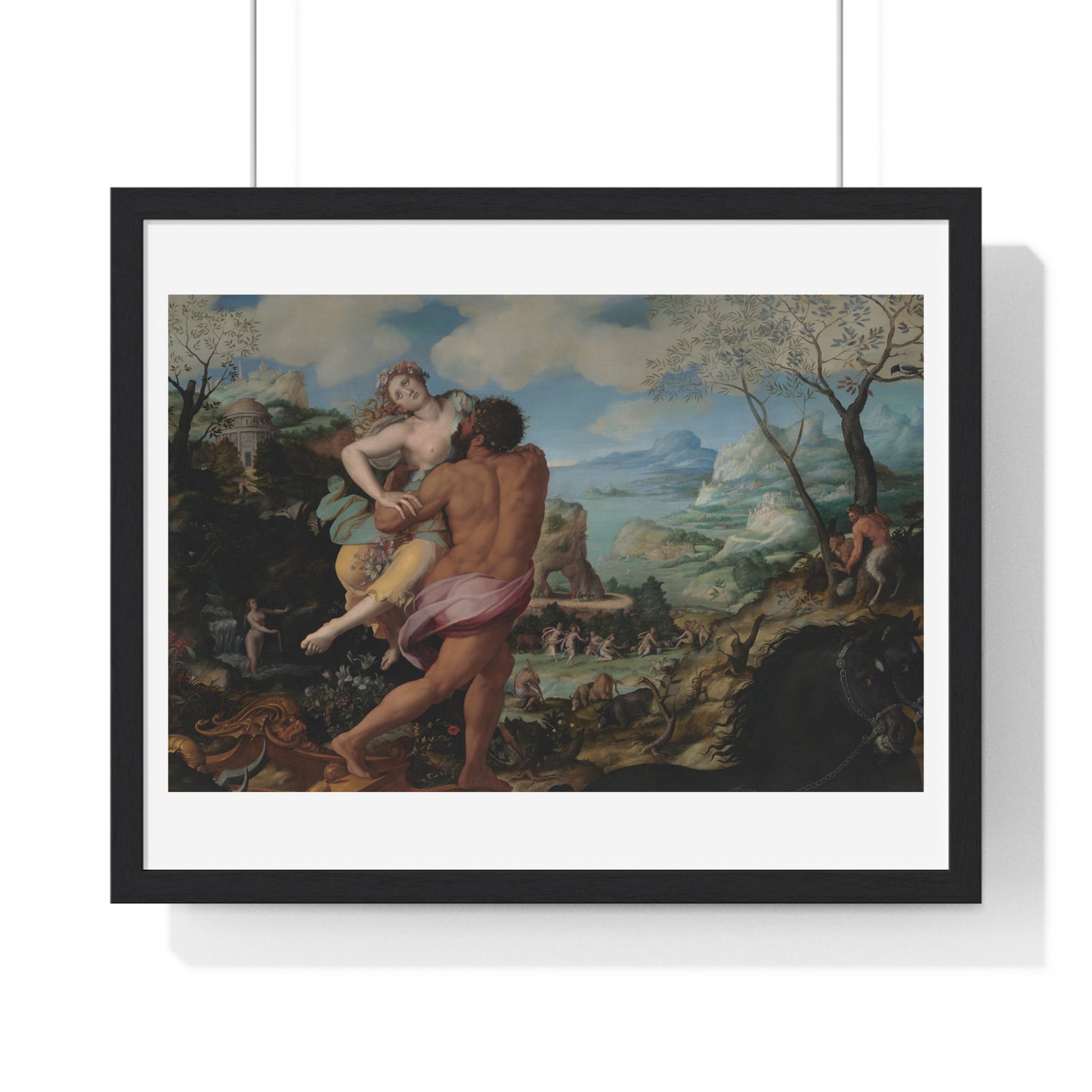 The Abduction of Proserpine (1570) by Alessandro Allori, from the Original, Framed Art Print